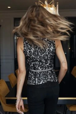 Black Luxe Lace Detail Top -Opal & Oak Store 0b130560da2b14601320bfbbd07943f4efc32338