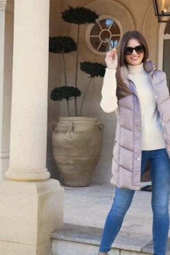 Taupe Padded Gilet With Pockets -Opal & Oak Store 19604ab4ccfb90e4707ef84ec040886d8f8406f8