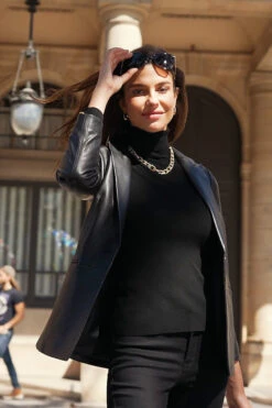 Black Luxe Leather Blazer -Opal & Oak Store 1cf6fd19c1f4fe7e6f7990889b3ebcaa8c329e30