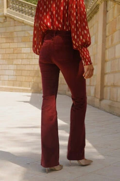 Wine Velvet Kick Flare Jeans -Opal & Oak Store 337ebb311ee9ec9b8c4d496087a4bdf936ad66b1