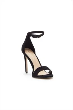 Nia Black Suede Barely There High Heel Sandal -Opal & Oak Store 337ed1ea829622fb6a916eb9fb5b1b4ada9d7ddc