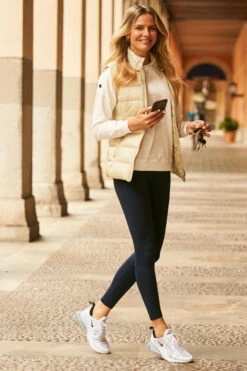 Stone Hooded Padded Gilet With Zip Pockets 15 Stone Hooded Padded Gilet With Zip Pockets -Opal & Oak Store 40 s21aw114be 062 1