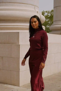 Wine Roll Neck Gold Zip Detail Jumper 15 Wine Roll Neck Gold Zip Detail Jumper -Opal & Oak Store 47268a5972a6d7f3514d2e03ab491f1ab6cc18b5 1