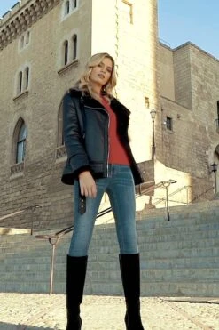 Black Faux Shearling Biker Jacket 15 Black Faux Shearling Biker Jacket -Opal & Oak Store 4cb05980bd1ce80e77b48bade8dc7e3eeb5c1bcf