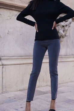 Grey Velvet Skinny Jeans -Opal & Oak Store 5026fff42156c5dd6497bd4b68d26f887dad0abe