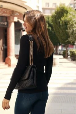 Black Cut Out Knitted Top -Opal & Oak Store 506df703079fefb3fcb0232ee6d6132536f6f97e