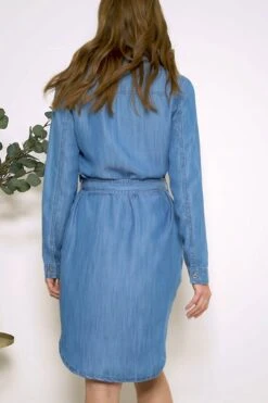 Blue Chambray Denim Belted Dress -Opal & Oak Store 57816347bf79b0c079136ef39d882898dab8c6a4