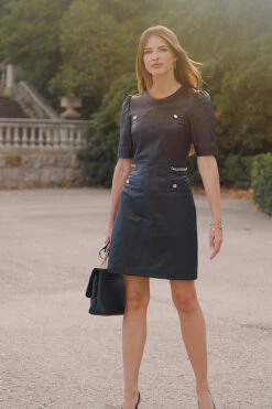 Black Leather Dress With Pocket Detail -Opal & Oak Store 6690bfe77a6f37ee45f7b80f161f1aa1eb0d1499
