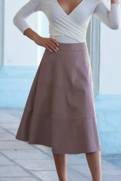 Pale Pink Leather Look Panelled A-Line Midi Skirt 7 Pale Pink Leather Look Panelled A-Line Midi Skirt -Opal & Oak Store 6eba3dc2caa3f77eb4bc0401a9eb5125eeb02f10