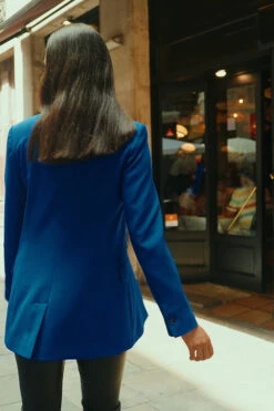 Cobalt Blue Relaxed Fit Double Breasted Blazer -Opal & Oak Store 758ef17154982194cccb24fafc957afa3115734e