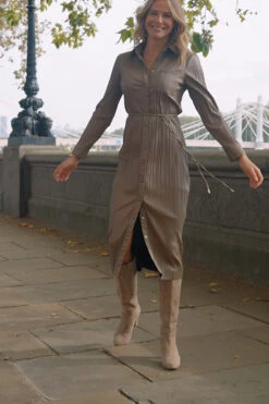 Taupe Leather Look Plisse Shirt Dress With Belt 11 Taupe Leather Look Plisse Shirt Dress With Belt -Opal & Oak Store 789b48ce877f6b81a9e46ef09188483dcf0eed1a