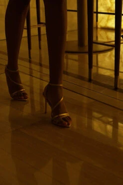 Rose Gold Leather Multi Strap Pointed Toe Stiletto Heel Sandals -Opal & Oak Store 78d7e7c01594a5710f2343e053356499e2cbe789