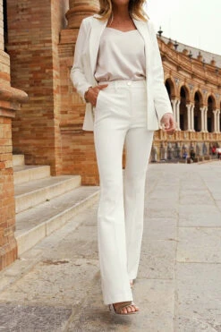Ivory Premium Kick Flare Trousers -Opal & Oak Store 84d8011852f58f516498e2a1fda534c08dacd961