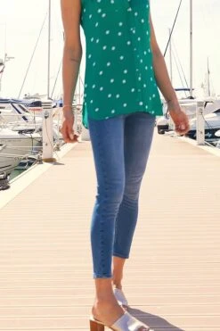 Mid Blue Cropped Perfect Skinny Jeans -Opal & Oak Store 8bb7dbc636220d61972c74bc17ac55cf31e7d345