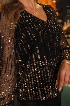 Black & Gold Luxe Embellished Blouse 15 Black & Gold Luxe Embellished Blouse -Opal & Oak Store 902d0e3698e721cbed647d7a870ba97d81bc902d