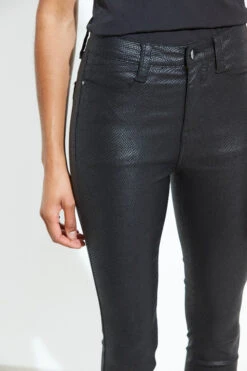Black Textured Coated Skinny Jean -Opal & Oak Store a20bd020 56933