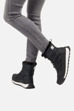 Sorel Black Fleece Lined Lace Up Hiker Boot