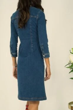 Indigo V Neck Button Front Denim Dress 11 Indigo V Neck Button Front Denim Dress -Opal & Oak Store aae9d02e5c016b699d4dbafab9ae13893baddf31