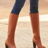 Blake Tan Leather Knee High Boots