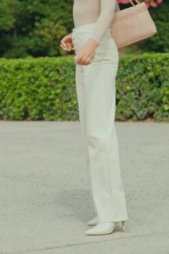 Ecru Button Front Wide Leg Jeans -Opal & Oak Store b28eb80ac33df523a8b988d9d307b04f38d1c045