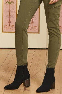 Black Metallic Heel Sock Boot 14 Black Metallic Heel Sock Boot -Opal & Oak Store block heels