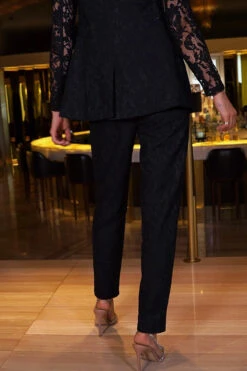Black Premium Lace Detail Tuxedo Trousers -Opal & Oak Store c526d2f482cc3bfa88acefae6bdd55d26aa9c62e