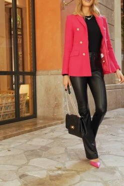 Black Faux Leather Button Front Kick Flare Trousers -Opal & Oak Store c5fcce6fe62f70515ed9ffd7a1ec3beb042ba55c