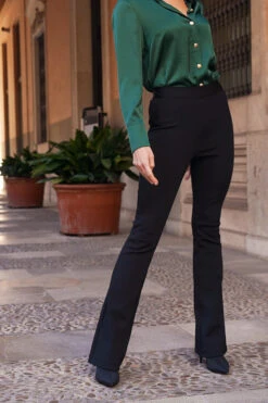 Black Body-Sculpting Bandage Kick Flare Trousers -Opal & Oak Store c80b7c83fc63a2b4b35e916fbb5ee8bc6b389399