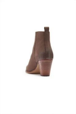 April Taupe Leather Zip Heeled Ankle Boot -Opal & Oak Store c8bd9bd1c809cd2f198c9463f93d91f9aac70d95 2