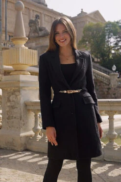 Black Boucle Coat With Gold Belt Detail 15 Black Boucle Coat With Gold Belt Detail -Opal & Oak Store cc10155c79a72262d68fab0f5d41312460c56bda