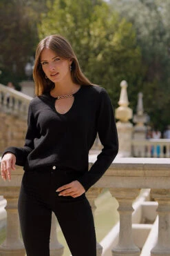 Black Gold Chain Detail Jumper 11 Black Gold Chain Detail Jumper -Opal & Oak Store e7750a7351a90ffc164fee147e722381498e4baf