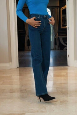 Indigo Blue Wide Leg Jeans -Opal & Oak Store ea62ff732319ae45f596aabac7a7048fc23dcbaf 1