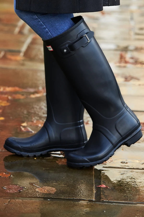 Hunter Original Navy Blue Tall Wellington Boots 4 Hunter Original Navy Blue Tall Wellington Boots - Image 4