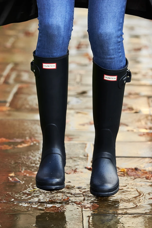 Hunter Original Navy Blue Tall Wellington Boots 2 Hunter Original Navy Blue Tall Wellington Boots - Image 2