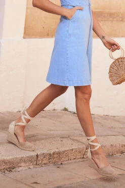 Perla Taupe Suede Valenciana Wedge Espadrille -Opal & Oak Store perla taupe