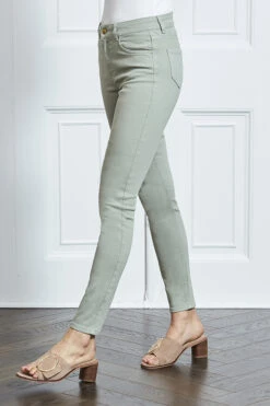 Sage Green Perfect Skinny Jeans -Opal & Oak Store s105 s20ed002gn 002rc 3 1