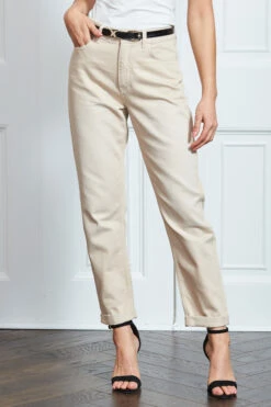 Ecru Girlfriend Jeans -Opal & Oak Store s107 girlfriend jean 004