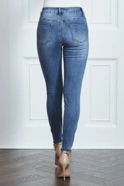 Grace Mid Blue Skinny Jeans -Opal & Oak Store s13 a19bd004io0005 026