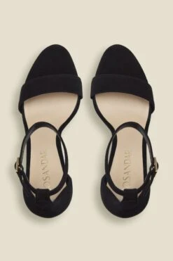 Nia Black Suede Barely There High Heel Sandal -Opal & Oak Store s20fe003bk0001 c