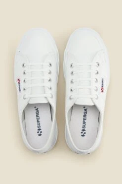 Superga 2750 Classic White Leather Trainers -Opal & Oak Store s20xf021we0001 c