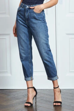 Indigo Blue Denim Girlfriend Jeans -Opal & Oak Store s21 s20bd008be s21tj20 012 1 1