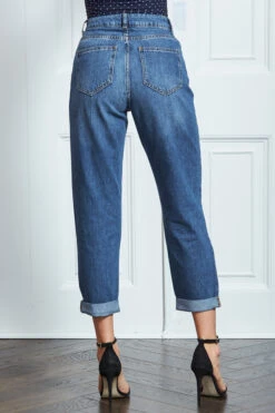 Mid Blue Denim Girlfriend Jeans -Opal & Oak Store s21 s20bd008be s21tj20 024
