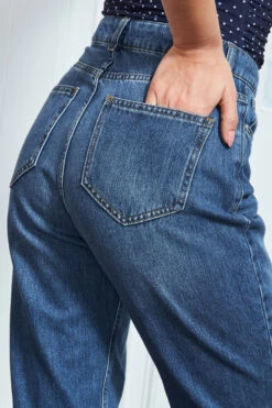 Indigo Blue Denim Girlfriend Jeans -Opal & Oak Store s21 s20bd008be s21tj20 039 1 1