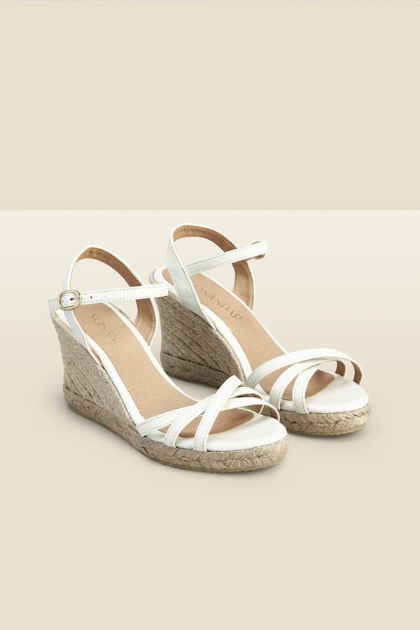 Alesia Ivory Strappy Leather Wedge Espadrille 1 Alesia Ivory Strappy Leather Wedge Espadrille