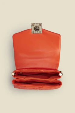 Orange Gold Clasp Detail Cross Body Bag -Opal & Oak Store s23ac005oe0001 d