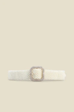 Pearl Waist Belt With Buckle -Opal & Oak Store s23ac011we b