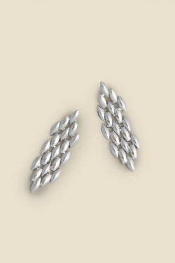 Silver Flat Chain Link Earrings