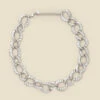Silver Hammered Chunky Chain Necklace