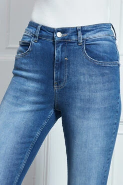 Mid Blue Raw Hem Perfect Skinny Jeans -Opal & Oak Store s28 ss19or01rd s21bd011 128