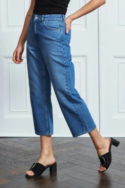 Mid Blue Denim Culotte Jeans -Opal & Oak Store s36 s21bd020 s21tw137 059 1